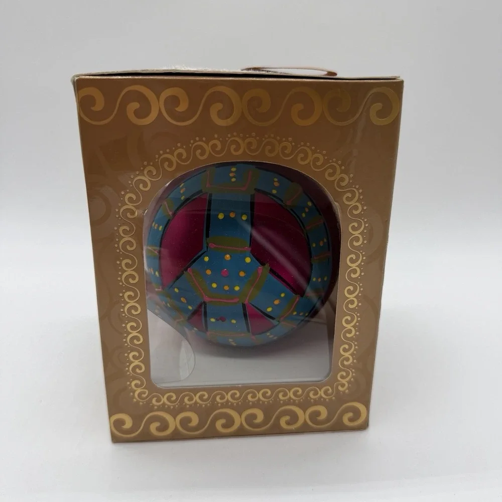 Brushfire Designs Hand Painted Lighted Glass Ornament USB Decor NIB Gift